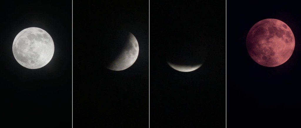 Gerhana Bulan Total Blood Moon Muncul di Langit, Sayang Pekanbaru Tertutup Awan
