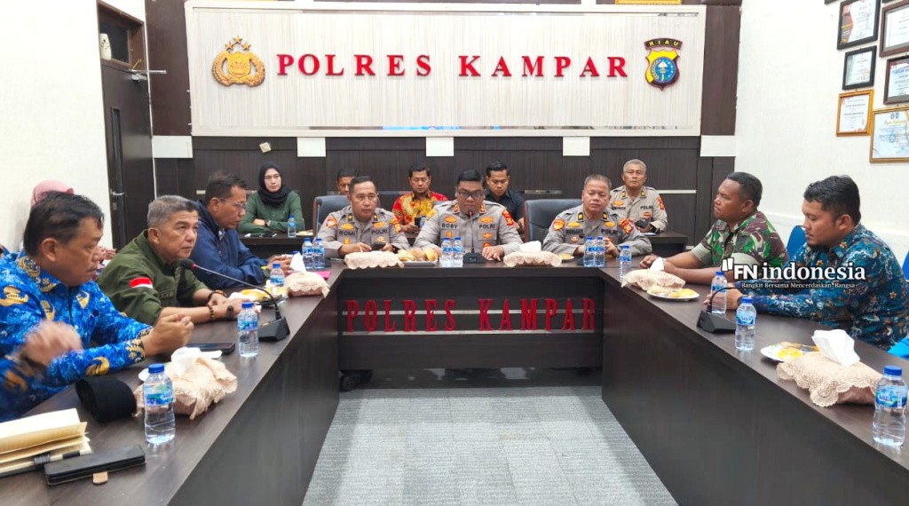 Kapolres Kampar Pimpin Rapat Kesiapsiagaan Hadapi Potensi Banjir, Libatkan TNI, BPBD dan Instansi Terkait