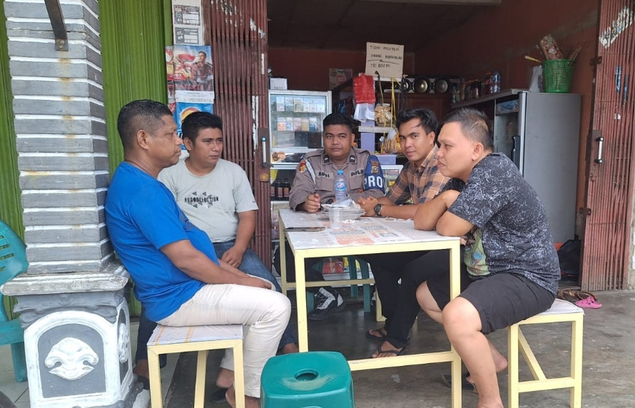 Cooling System di Dusun Pasar Muara Rumbai, Kapolsek Rambahhilir Pastikan Jajarannya Netral 