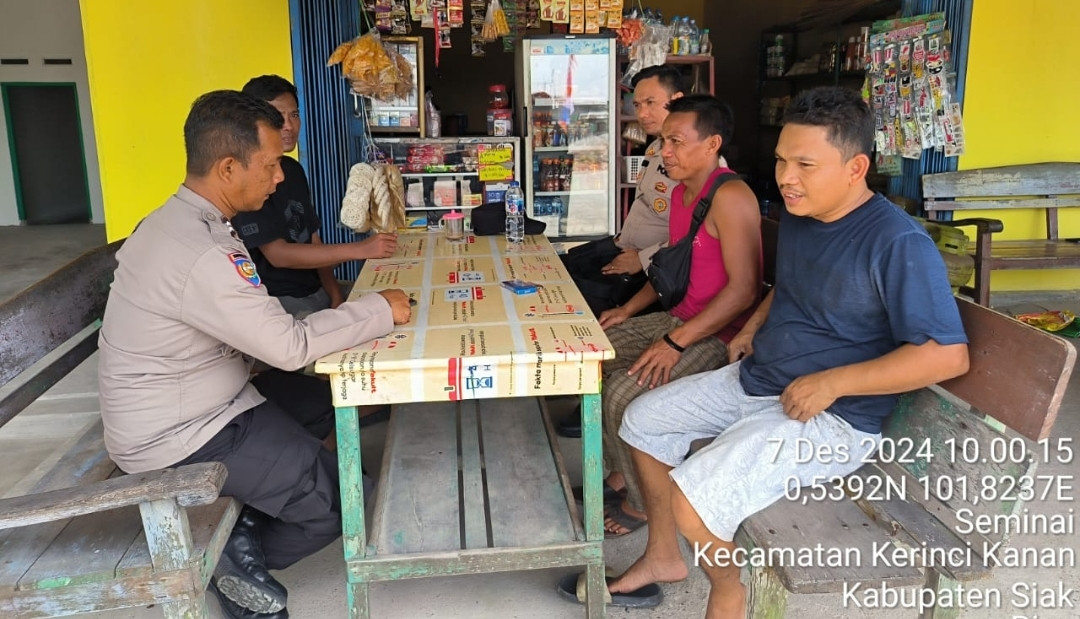 Kapolsek Kerinci Kanan Gelar Cooling System untuk Jaga Kamtibmas Pasca Pleno Pilkada 2024