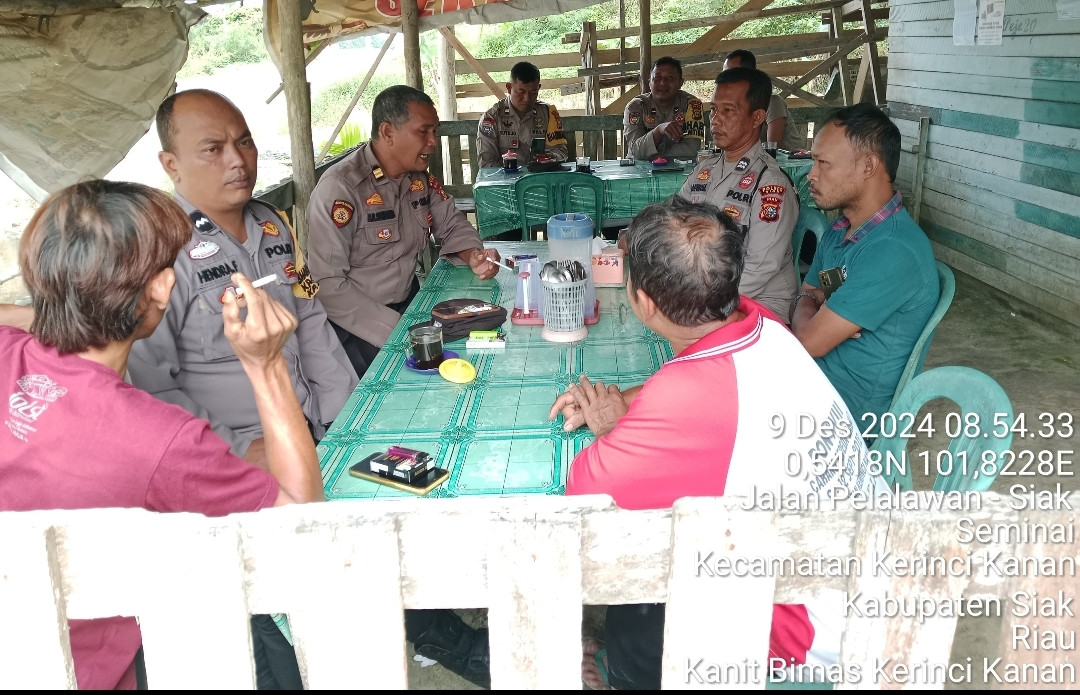 Kapolsek Kerinci Kanan Gelar Cooling System untuk Jaga Keamanan Pasca Pilkada 2024
