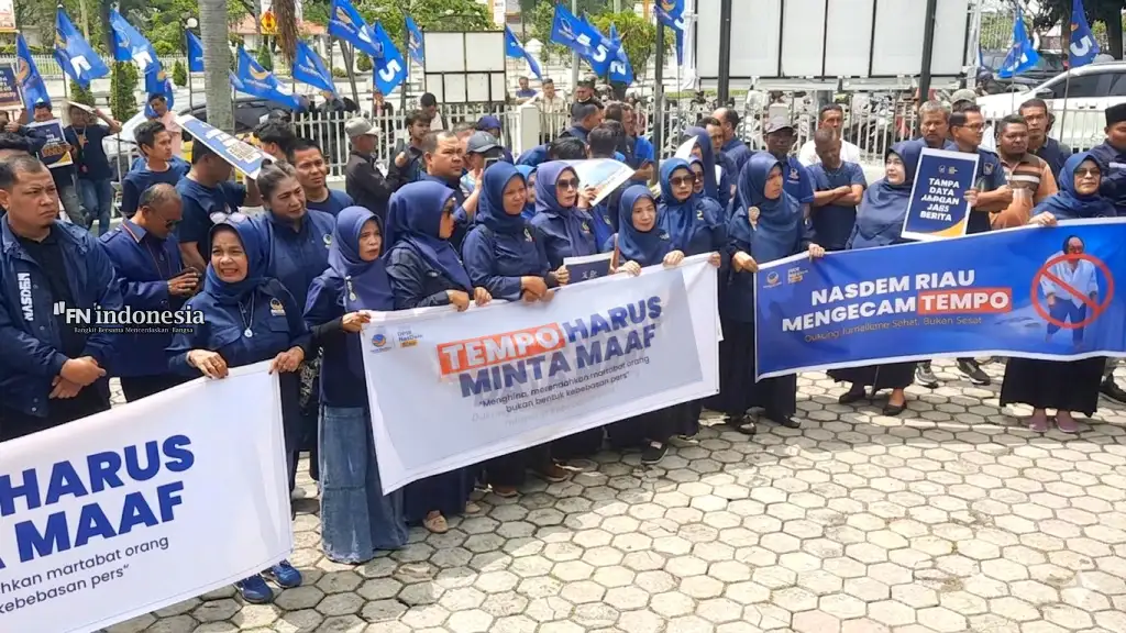 Kader NasDem Riau Gelar Aksi Damai Protes Karikatur Tempo, Nilai Rugikan Surya Paloh