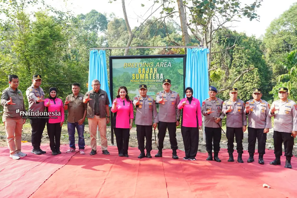 Kapolda Riau Resmikan Breeding Area Gajah Sumatera di PLG Minas, Dorong Pelestarian Satwa dan Ekosistem