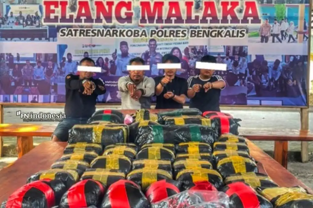 Polres Bengkalis Bongkar Peredaran Narkoba, 29 Kg Sabu dan 122 Ribu Ekstasi Disita