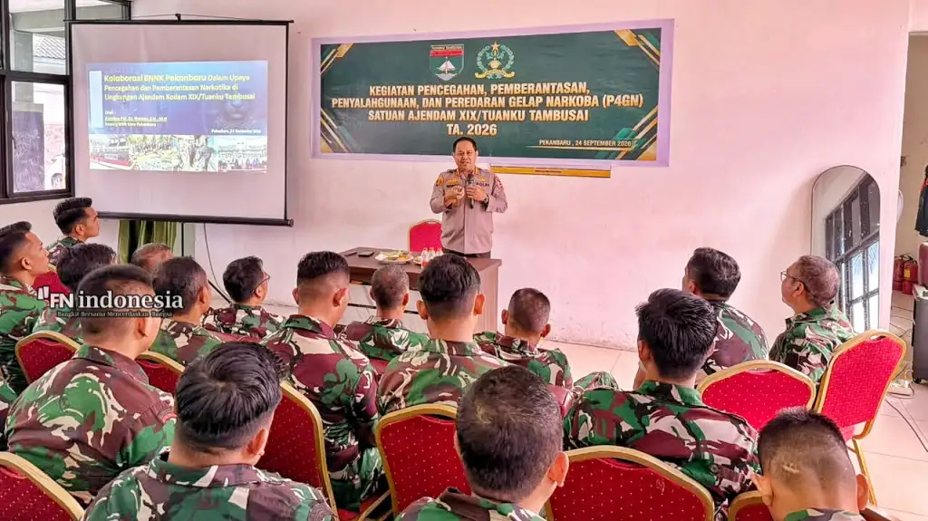 Sinergi BNNK Pekanbaru dan Ajendam Kodam Tuanku Tambusai, Perkuat Benteng Pencegahan Narkoba
