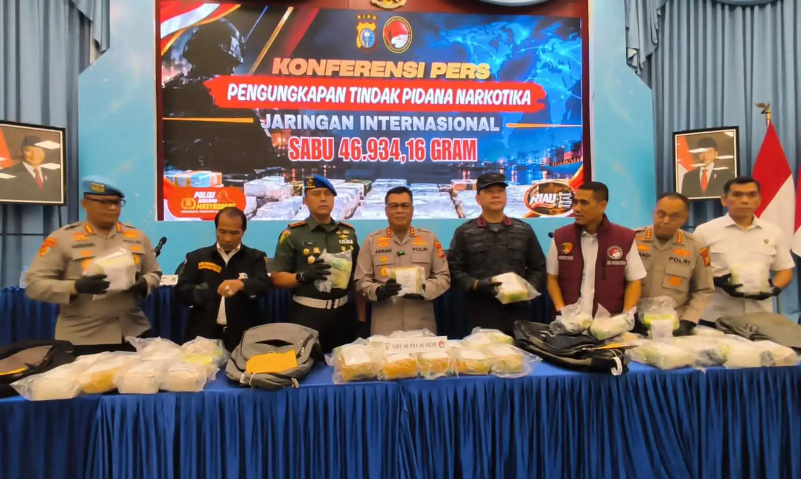 Kapolda Riau Bidik Bandar Besar dan TPPU Usai Ungkap 47 Kg Sabu di Rumbai