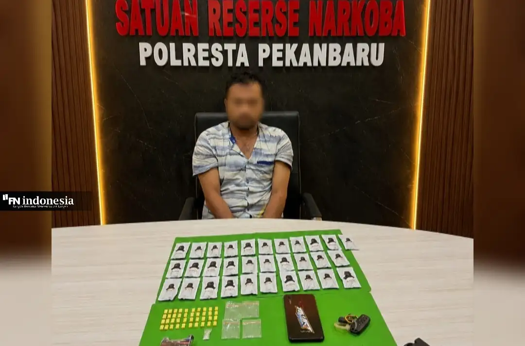 Ringkus Pengedar Narkotika, 31 Catridge Etomidate dan 40 Ekstasi Disita Satresnarkoba Polresta Pekanbaru