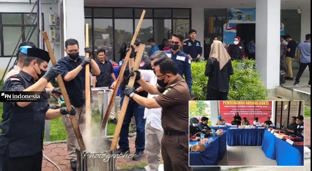 Polda Riau Musnahkan 6,31 Kg Sabu dan 113 Ekstasi, Nilainya Capai Rp11,4 Miliar