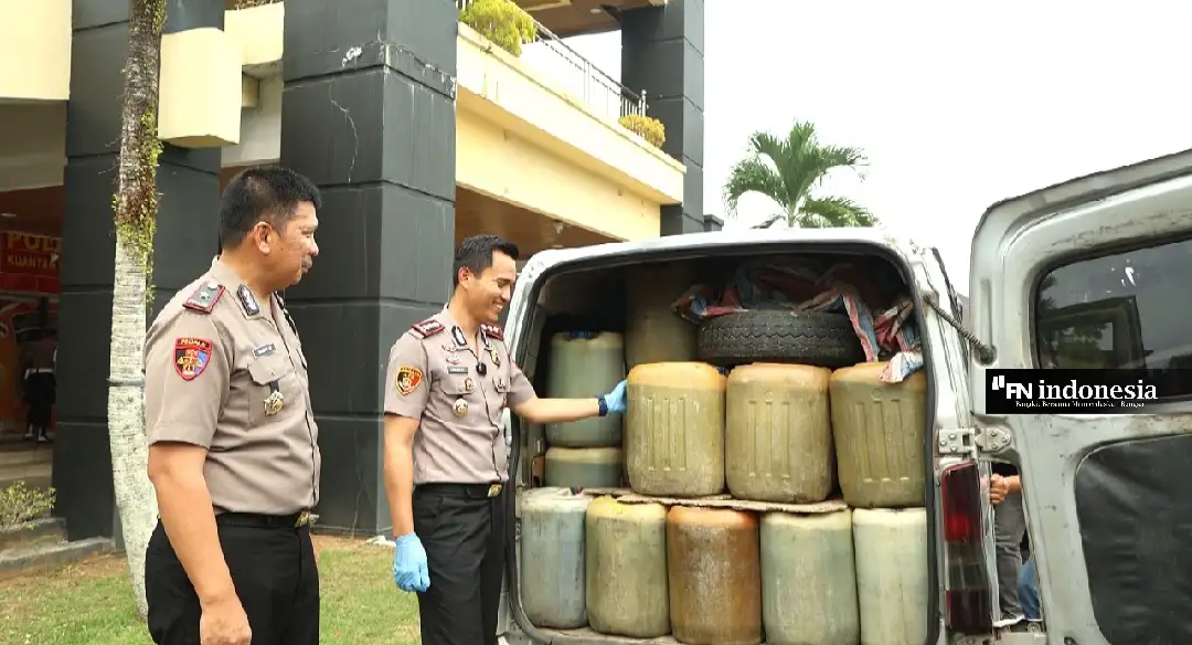 Polres Kuansing Bongkar Dugaan Penyelewengan Pertalite, BBM Berasal dari Sumbar